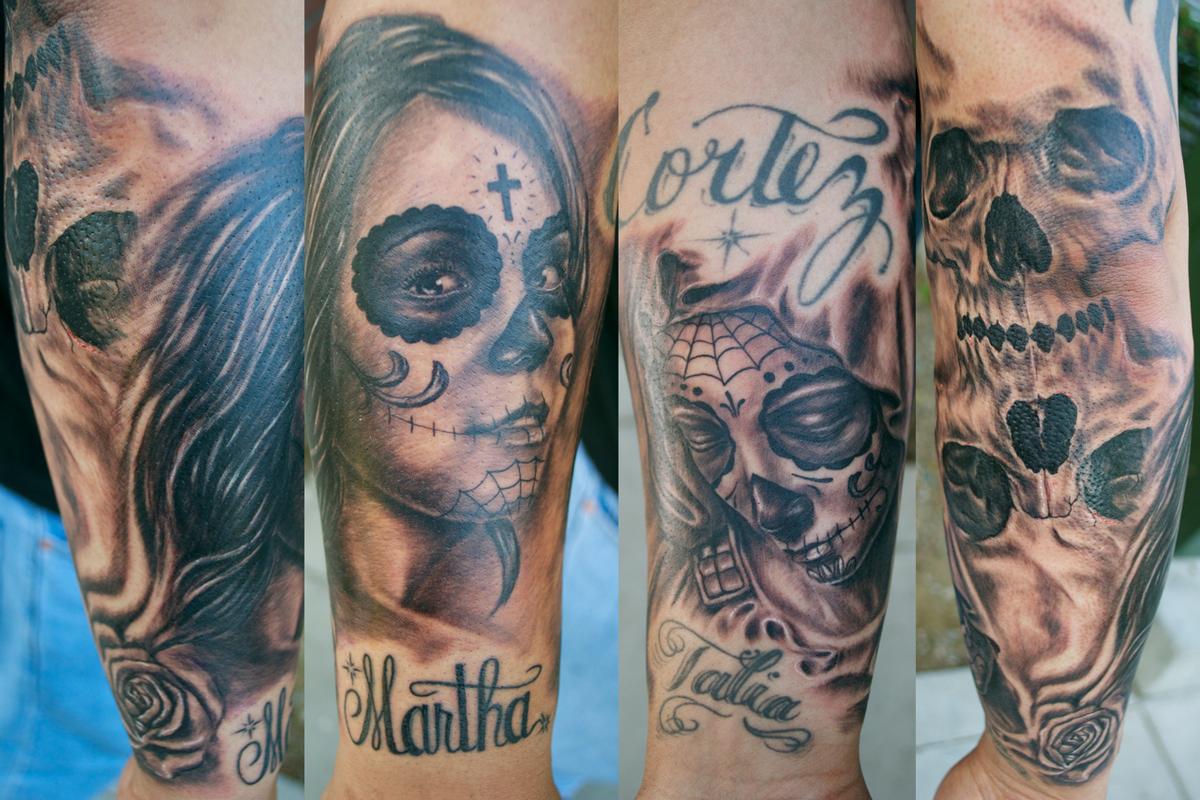 Tattoos - Day of the Dead Sleeve - 64839